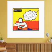 Toile orange jaune bleu miel Do Rugged Geek Comics (Insitu(Salon))