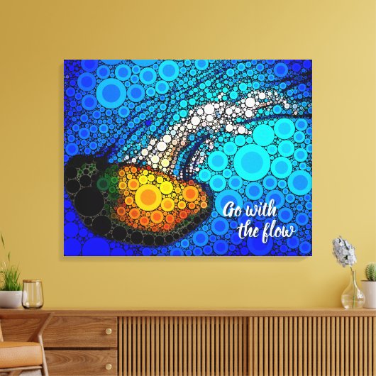 Toile Orange Jellyfish Blue Ocean Aller Avec Le Flux Bol (Insitu(Salon))