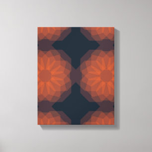 Toile Orange, moderne et géométrique abstraction des fle