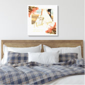 Toile Orange Oleander Fleurs Merci photo Mariage (Insitu(Chambre))