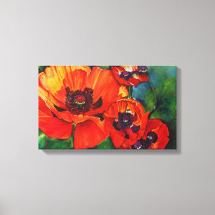 Toile Orange Oriental Poppies Art