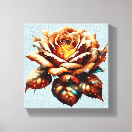 Toile Orange Rose Wall Art (Recto)
