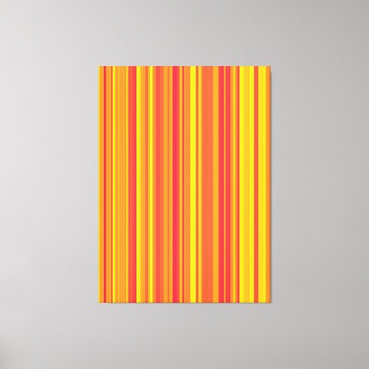 Toile Orange rouge jaune rayures (Recto)