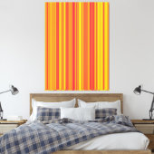Toile Orange rouge jaune rayures (Insitu(Chambre))