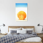 Toile Orange Scallop Shell Standing Upright In Sand (Insitu(Chambre))