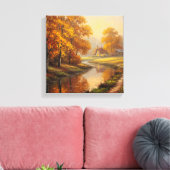 Toile Orange Springs Campagne Canvas Imprimer (Insitu(Salon))