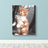 Toile Orange Tabby Kitten (Insitu (Plancher de Bois))