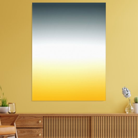 Toile ORANGE WHITE BLUEGREEN Gradient original Canvas L (Insitu(Salon))
