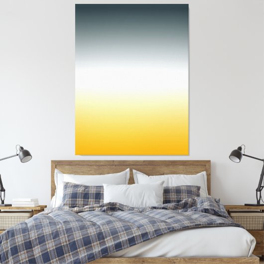 Toile ORANGE WHITE BLUEGREEN Gradient original Canvas L (Insitu(Chambre))