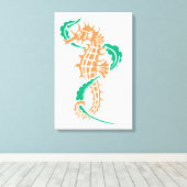 Toile Oranger de mer, vert émétrique et algues (Insitu (Plancher de Bois))