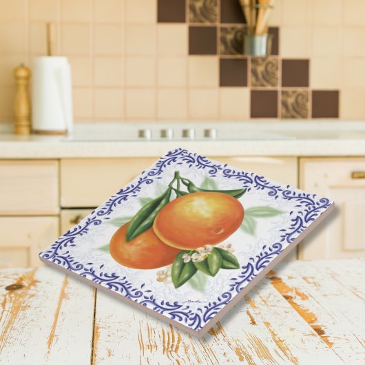 Toile Oranges Carreaux céramiques