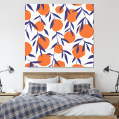 Toile Oranges rouges tropicales, motif sans soudure. (Insitu(Chambre))