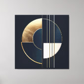 Toile Orbe géométrique : une étude du contraste (Recto)