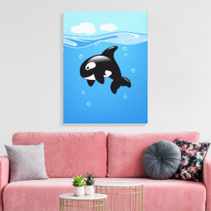 Toile Orca Whale en Océan