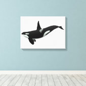 Toile Orca whale illustration - choose background color (Insitu (Plancher de Bois))