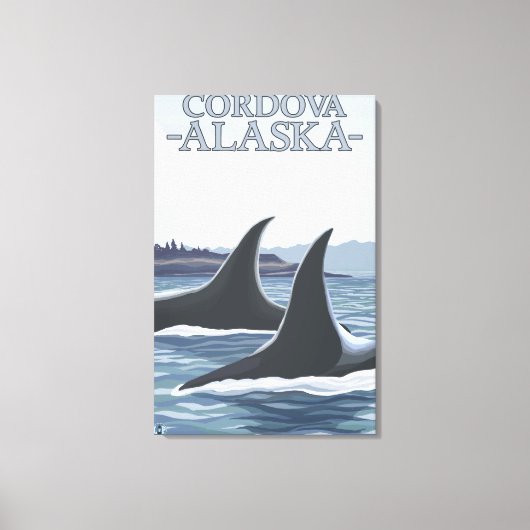 Toile Orca Whales #1 - Cordova, Alaska (Recto)