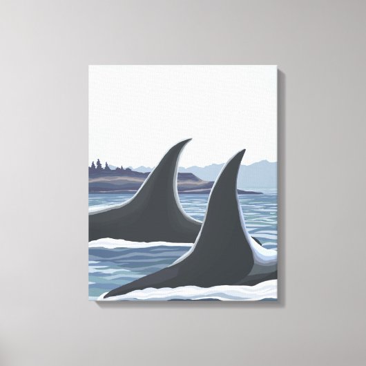 Toile Orca Whales #1 - Seattle, Washington (Recto)