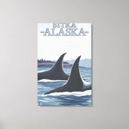 Toile Orca Whales #1 - Sitka, Alaska (Recto)