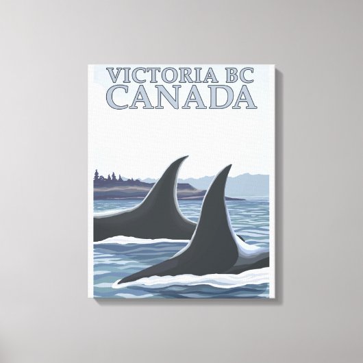 Toile Orca Whales #1 - Victoria, C.-B. Canada (Recto)