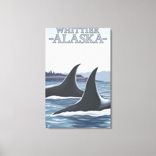Toile Orca Whales #1 - Whittier, Alaska (Recto)