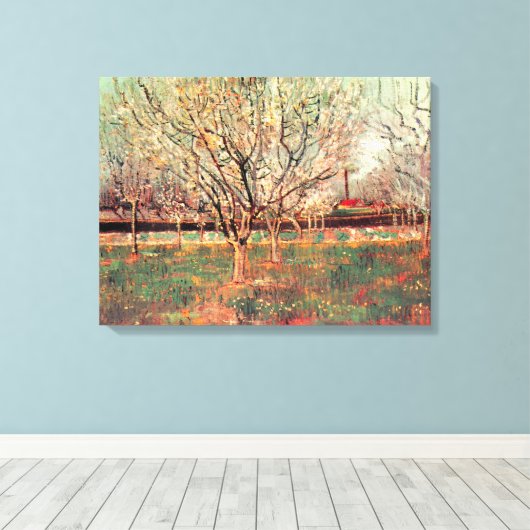 Toile Orchard en Fleur, Plum Trees par Vincent van Gogh (Insitu (Plancher de Bois))