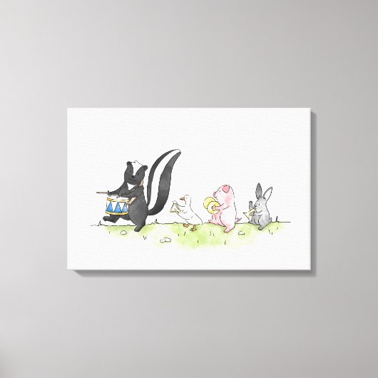 Toile Orchestre de créatures fantaisistes en marche   (Recto)
