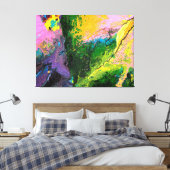 Toile "Orchid in blooms #1", abstract, psychedelic (Insitu(Chambre))