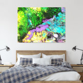 Toile "Orchid in blooms #3",abstract, psychedelic (Insitu(Chambre))