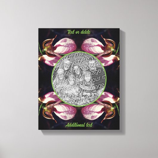 Toile Orchidée à glisse rose Lady Créez votre propre pho (Recto)