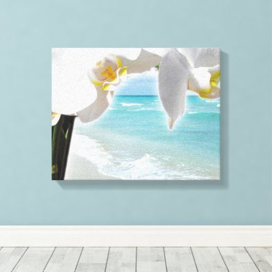 Toile Orchidée Aqua Beach (Insitu (Plancher de Bois))