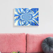 Toile Orchidée aquarelle peinture, Nuages Mandala (Insitu(Salon))