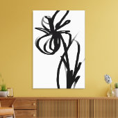 Toile Orchidée Blanc : Abstrait blanc et noir (Insitu(Salon))
