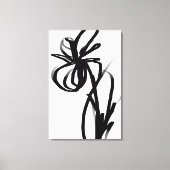 Toile Orchidée Blanc : Abstrait blanc et noir (Recto)