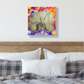 Toile Orchidée de feu, abstraite peinture florale tropic (Insitu(Chambre))