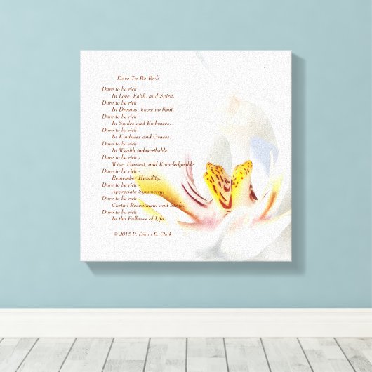 Toile Orchidée "Oser être riche" (Insitu (Plancher de Bois))