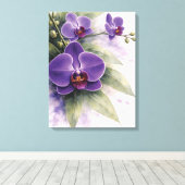 Toile Orchidée pourpre botanique (Insitu (Plancher de Bois))
