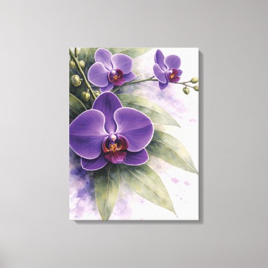 Toile Orchidée pourpre botanique (Recto)
