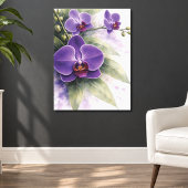 Toile Orchidée pourpre botanique