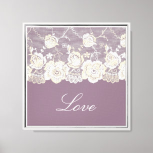Toile Orchidée romantique Purple Floral Amour