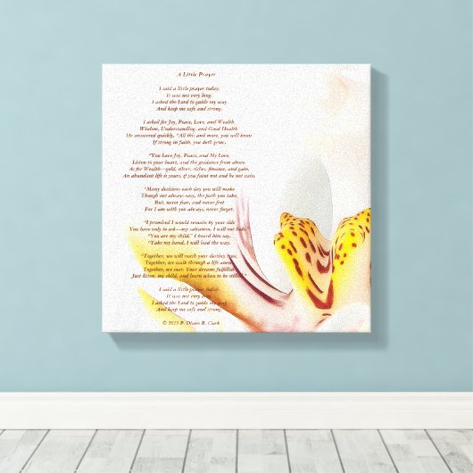 Toile Orchidée "Une Petite Prière" (Insitu (Plancher de Bois))