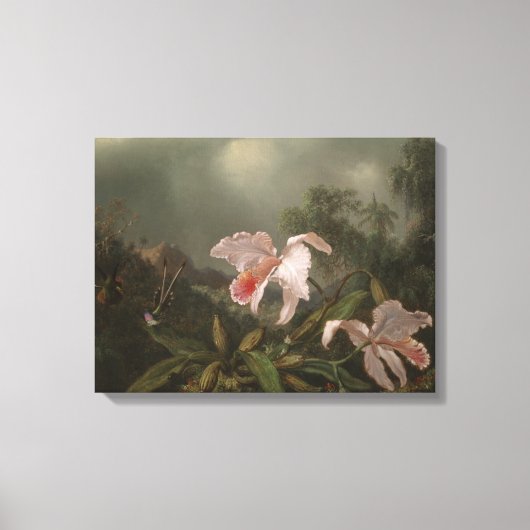 Toile Orchidées de la jungle et colibris (Recto)