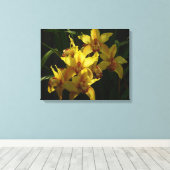 Toile Orchidées Jaunes Sunlit Floral (Insitu (Plancher de Bois))