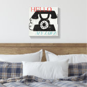 Toile Ordinateur de bureau vintage - Téléphone (Insitu(Chambre))