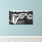 Toile Oregon City, OU pont routier sur Willamette (Insitu (Plancher de Bois))