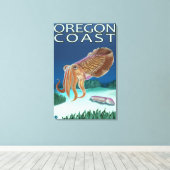 Toile Oregon Coast Cuttlefish (Insitu (Plancher de Bois))