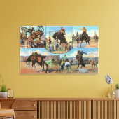 Toile OregonVue panoramique de Rodeo Bronco Busters (Insitu(Salon))