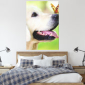 Toile Oreiller À Lancer Du Labrador Et Du Papillon (Insitu(Chambre))