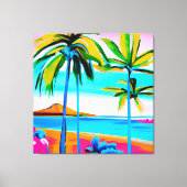 Toile oreiller à lancer floral tropical (Recto)