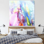 Toile Oreiller Abstrait bleu rose mystique (Insitu(Chambre))