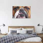 Toile Oreillers à lancer de Bulldog anglais (Insitu(Chambre))
